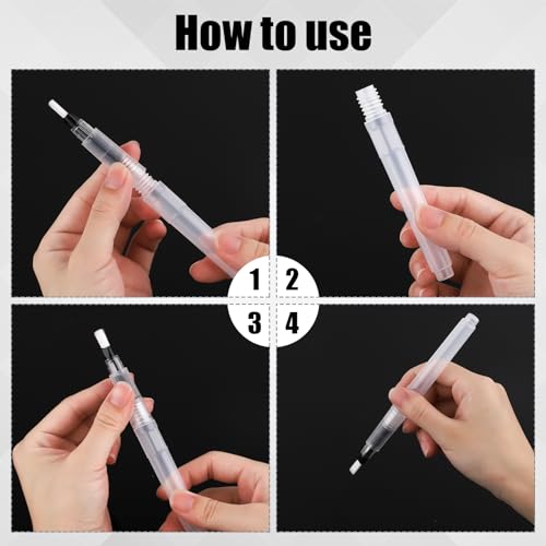6pcs Envelope Moistener Pen with Nylon Brush for Sealing Letters & Mail
