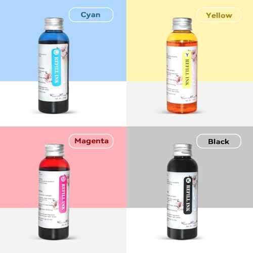 Ink Refill Kit 4 Packs, Suitable for 280XL 281XL 270XL 271XL 250XL 251XL, Refill Ink Compatible for PIXMA TS702a TS702 TR8620a TR8622a TR6320 Printer, 100ml/bottle