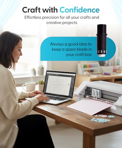 Silhouette Replacement Blade 3 Pack for Cameo, Portrait & Curio Machines - Compatible with All Versions