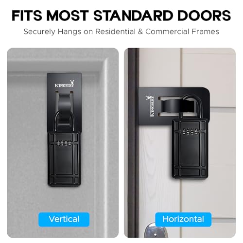 Kingsley KL-180 Over-the-Door Lockbox Bracket – All-Metal Key Storage Hanger