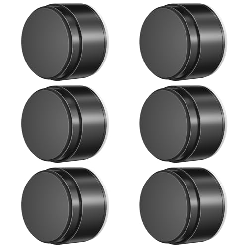6PCS Door Stoppers for Wall Protector with Adhesive, Aluminum Door Knob Wall Protector, Spring Shock Absorption Technology, Door Bumpers for Walls, 1.38" Diameter, 0.94" Thickness