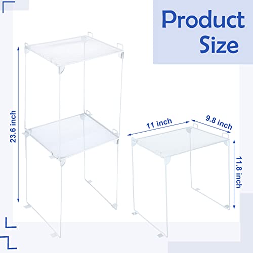 Panelee Metal Locker Shelf Organizer Stackable School, Double Layer,