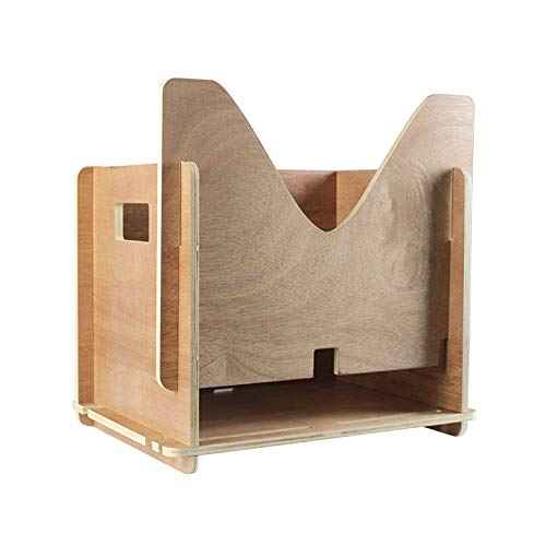 Vinyl Record Storage Crate, 15 x 12 Inches, Brown, Plywood