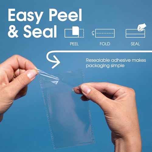 Spartan Industrial - 10" X 12" (200 Count) Crystal Clear Resealable Cello Poly Bags for Packaging, Clothing & T Shirts - Self Seal & Reinforced