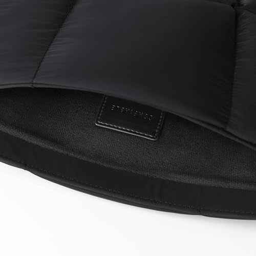 Comfyable Puffy Laptop Sleeve 13 Inch 14 Inch, Quilted Puffer Laptop Carrying Case, Pillow Case Compatible with MacBook Air M4 2025 M3 M2 M1, MacBook Pro M5 M4 Pro/Max, Black