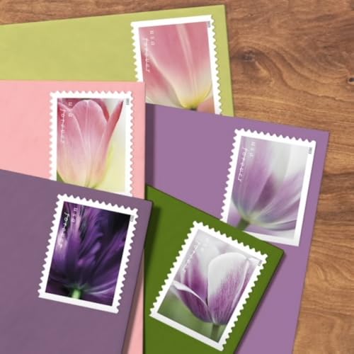USPS Tulip Blossom Forever First Class Postage Stamps - Strip of 20