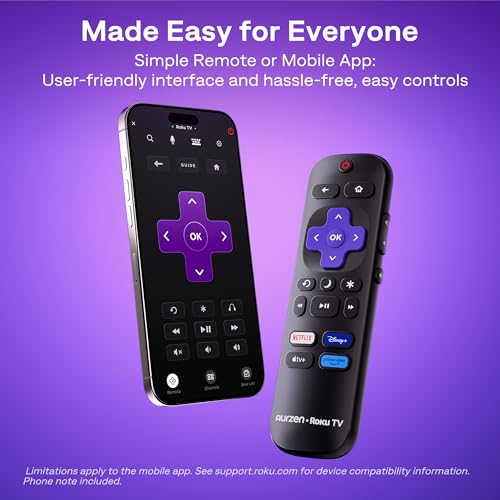 Aurzen Roku TV D1R Smart Portable Outdoor Projector with WiFi & Bluetooth - 1080P HD