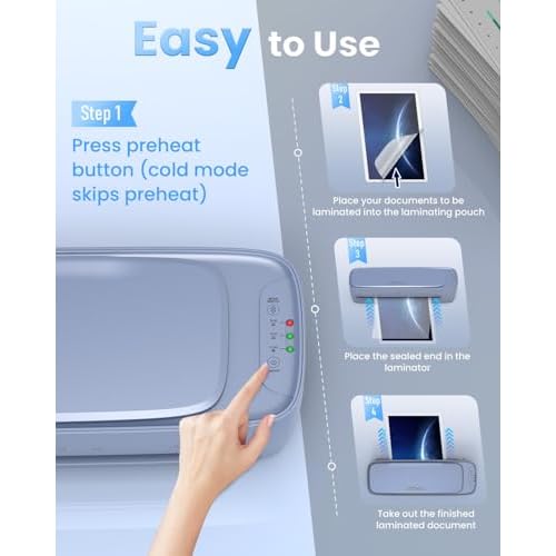 13 Inch Laminator Machine 11x17 with Laminating Sheets Personal Laminator for Teachers, 60S Warm Up Cold Thermal Lamination Machine for Home Office, A3 Laminating Machine Portable Paper Laminate Kit