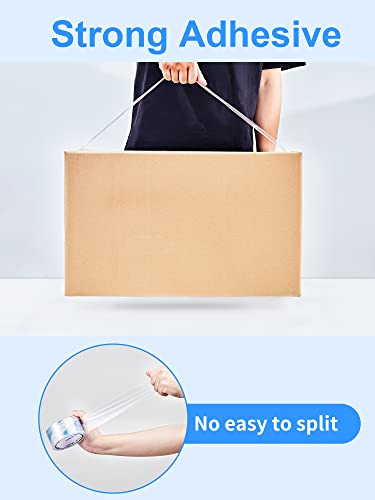 JARLINK 12 Rolls Ultra Clear Packing Tape 1.88in x 60yd 2.7mil Thick Sealing Tape