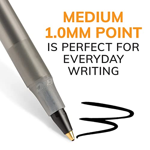 BIC Round Stic Xtra Life Ballpoint Pens 60 Pack - Black Ink, Long-lasting, Smooth Writing