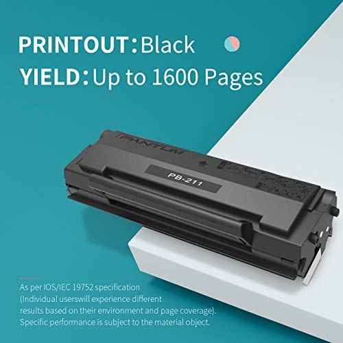 PANTUM PB-211 Black Toner Cartridge Compatible P2200, P2500W, P2502W, M6500NW, M6550NW, M6552NW, M6600NW, M6602NW Series, Yeilds up to 1600 Pages