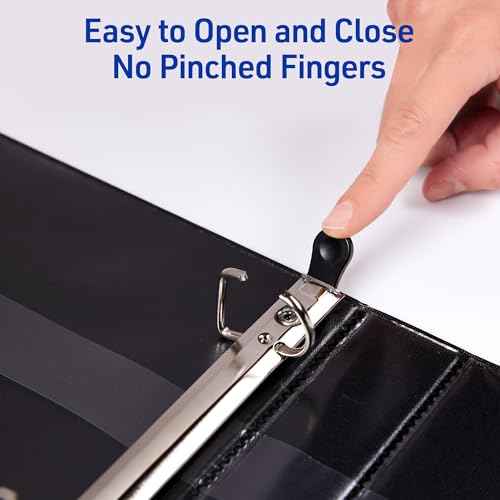 Avery Heavy-Duty View 3 Ring Binder, 1" One Touch EZD Rings, 275-Sheet Capacity, 1.4 Inch Wide Spine, Great for Home, School Supplies, Office, or Organization Needs, 1 White Binder (79199)
