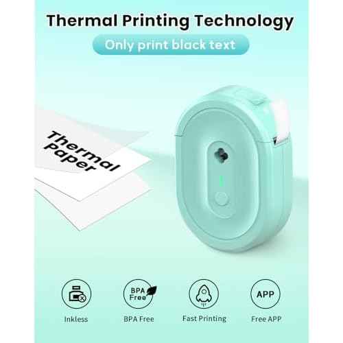 N12 Label Maker Machine with Tape, Mini Bluetooth Label Printer, Small Labeler Portable Thermal Label Makers Multiple Templates for Home School Office Kitchen, Green