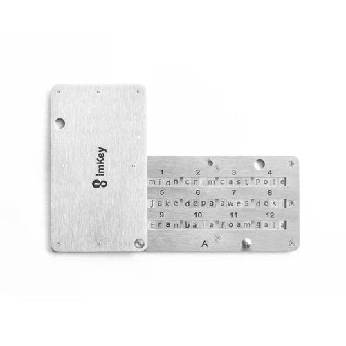 imKey S1 Fireproof Seed Phrase Storage – BIP39 Compatible Metal Backup for 12/18/24 Word Mnemonic bitcoin metal waterproof notebook ethereum seed storage eth solana crypto wallet