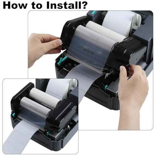 4.33'' x 328' UV Invisible Thermal Transfer Ribbon, Gcore Fluorescent Anti Theft Invisible Marking Ribbon, 1'' Core, Compatible with Zebra TSC GoDEX Argox, 1 Roll, Invisible Shifting to Blue