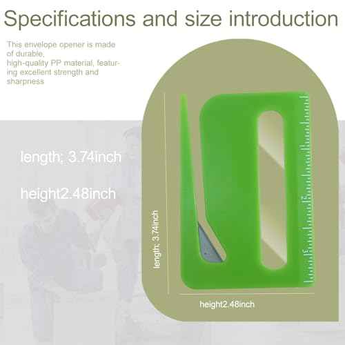 6Pcs Letter Opener£¬Letter Opener Envelope Slitter with Concealed Blade, Scale and Magnifying Glass£¬Suitable for Office Workers and Students to Open Envelopes.