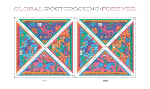 United States Postal Service Postcrossing Global Forever Stamps Sheet of 8 - International First-Class Mail