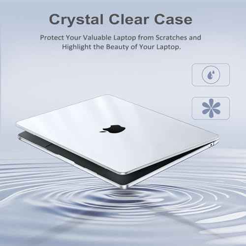 MOSISO Compatible with MacBook Air 13 inch Case 2025 2024 2023 2022 Release M4 A3240 M3 A3113 M2 A2681, Protective Plastic Hard Shell Cover Compatible with MacBook Air 13.6 inch Case, Crystal Clear