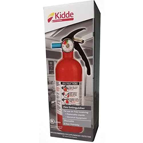 DOT OSHA Compliant Kit with 2lb 5BC Fire Extinguisher by Kidde Model FA5G and Tire Inspection Gauges