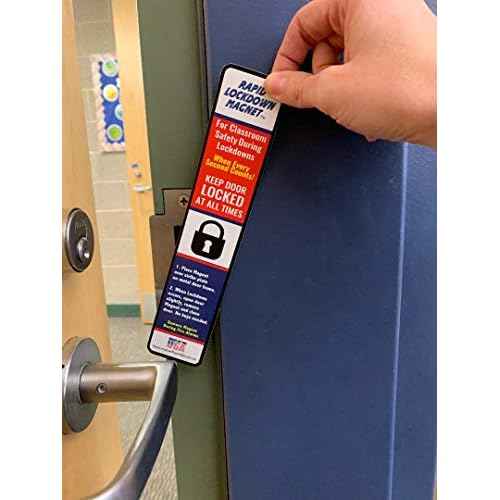 10 Pack. America's #1 LockdownMagnet Used in Over 2,500 Schools. Rapid Lockdown Magnet for Faster & Safer School Lockdowns. Strongest Magnet is 9" Tall and 40 mil Thick. Non-tearable. Long Lasting.