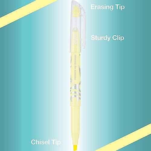 PILOT FriXion Light Pastel Erasable Highlighters, Chisel Tip, Pack of 36, Assorted Aesthetic Highlighters - Ideal for School, Journaling, and Office Use