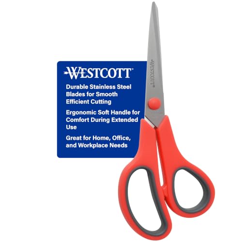 Westcott 8 Inch All Purpose Scissors Pack of 15 - Durable Stainless Steel Blades