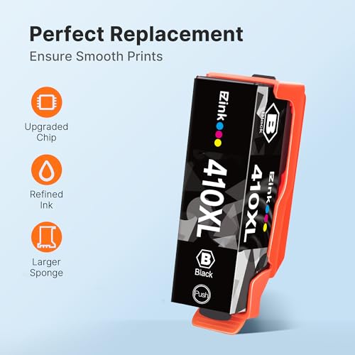 E-Z Ink 410 Ink Cartridges Remanufactured for Epson 410 410XL Printer Ink Cartridges 5 Pack Work with Expression XP-7100 XP-640 XP-830 XP-530 XP-630 XP-635 (Black, Cyan, Magenta, Yellow, Photo Black)
