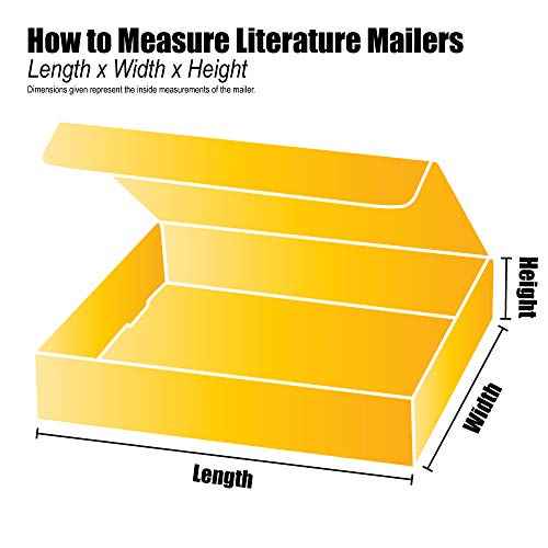 Top Pack Supply Literature Mailers, 9" x 6 1/2" x 1 3/4", Kraft (Pack of 50)