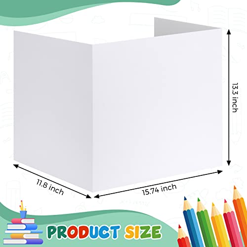 Zhehao 24-Piece White Privacy Desk Folders for Students - Classic Set