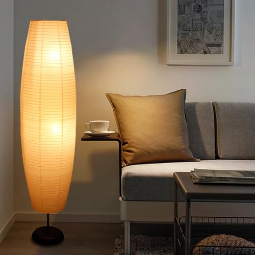 XENOID Paper Floor Lamp - Rice Paper Lantern Floor lamp Modern Large Floor Lamp for Bedroom,Living Room