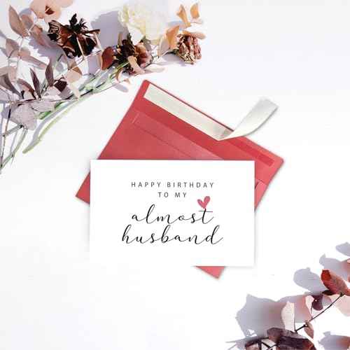SuperShunhu Happy Birthday Card for Fiance, Fiance Birthday Card Gift for Him, Future Husband Birthday Card, Happy Birthday to My Almost Husband