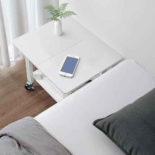 SunnyPoint 2-Tier Under Desk Printer Stand with Storage Shelf and Steel Frame, Industrial Mobile Printer Cart Holder with Lockable Wheels for Home and Office (WHT)
