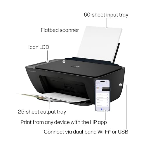 HP DeskJet 2955 Wireless All-in-One Color Inkjet Printer with Scanner & Copier