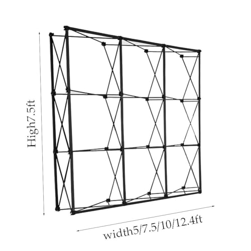 Black 10x7.5 ft Portable Pop Up Display Backdrop for Trade Shows & Events