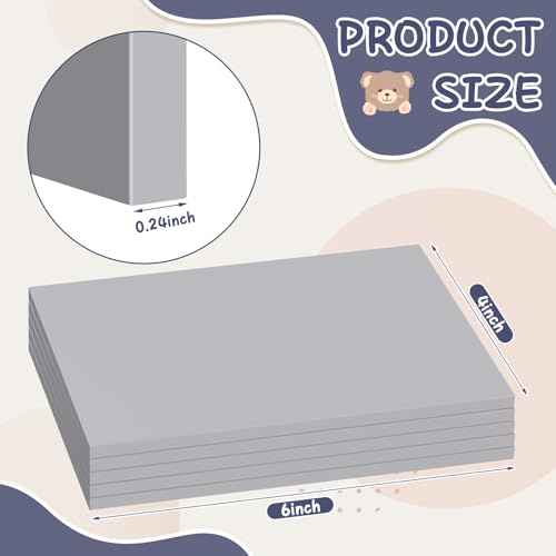 Frienda 30 Pack 4"x6" Rubber Carving Blocks Rubber Stamp Carving Linoleum Blocks for Printmaking, Printing, DIY Craft Project Soft Stamp for Beginners and Professional(Grey)