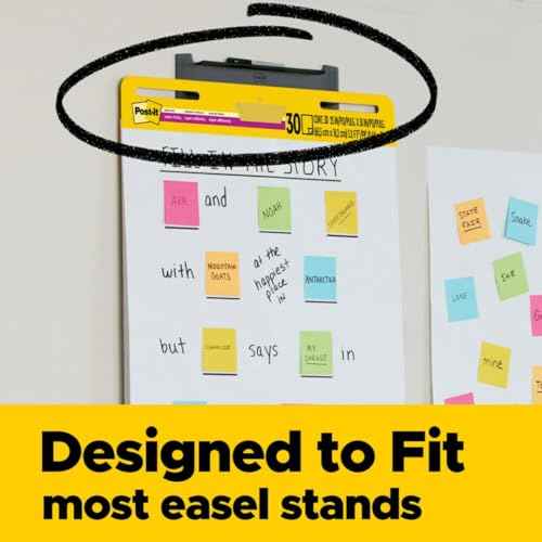 Post-it Super Sticky Easel Pad 25 in x 30 in White 30 Sheets/Pad 2 Pad/Pack Large White Premium Self Stick Flip Chart Paper Super Sticking Power (559)