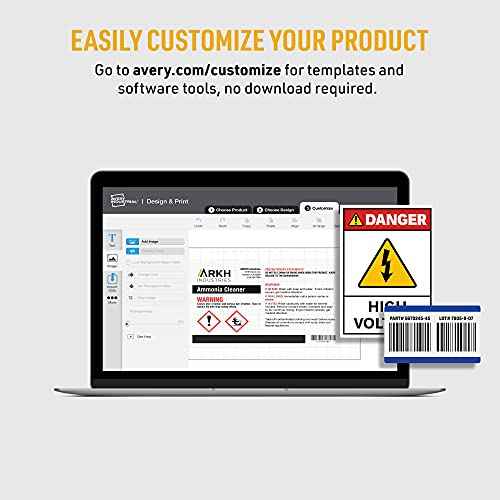 Avery UltraDuty GHS Labels, Waterproof, 2" White Round Labels, 300 Total, Use with Laser Printers