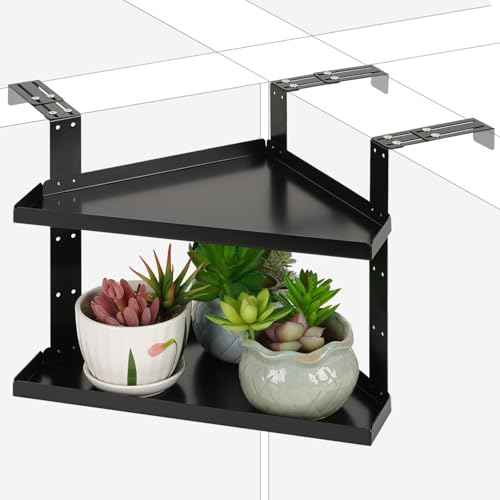 Office Cubicle Shelf Cubicle Storage Organizer Cubicle Accessories Height Adjustable Cubicle Corner Shelf with Adjustable Hooks