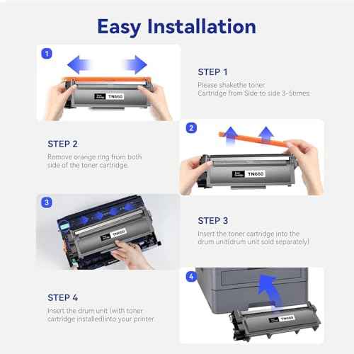 TN660 Toner Cartridge High Yield Replacement Compatible for Brother TN 660 TN-660 TN630 to use with HL-L2380DW HL-L2360DW MFC-L2700DW MFC-L2740DW HL-L2340DW DCP-L2540DW Printer Black 4 Pack