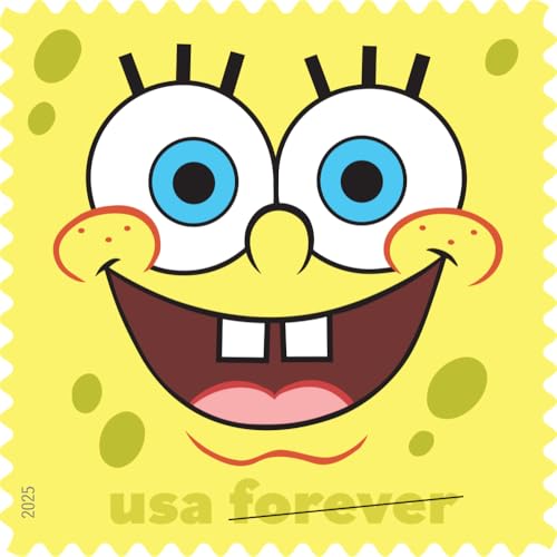 USPS SpongeBob SquarePants Forever Postage Stamps Sheet of 16 - Nickelodeon Characters