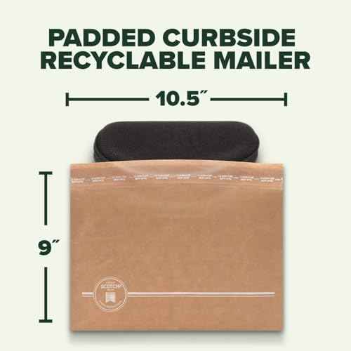 Scotch Curbside Recyclable Padded Mailers 10.5 x 9 in 50-Pack Similar impact protection to traditional bubble mailers (CR-2-50)
