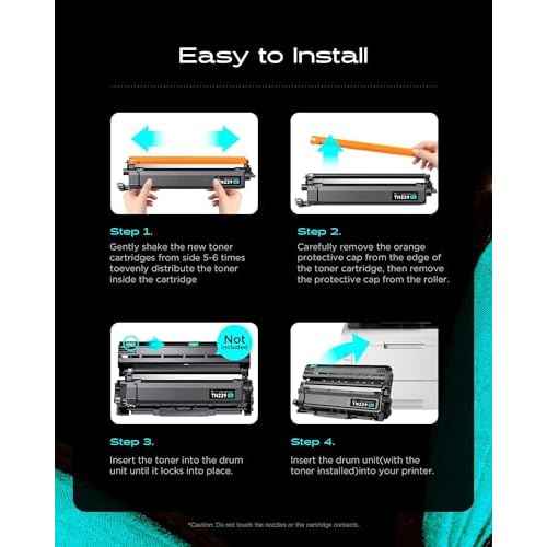 Compatible TN229XL TN229 Toner Cartridges for MFC-L3780CDW HL-3280CDW Replacement with Brother TN229XL TN-229XL TN-229 229XL Work with MFC-L3720CDW HL-L3220CDW HL-L3300CDW Printers (4 Pack, Bk/C/M/Y)
