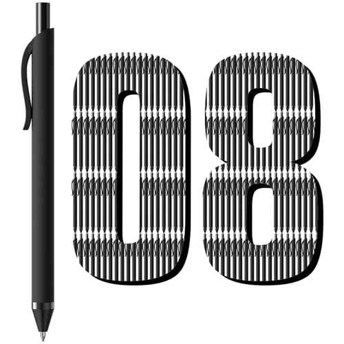 108 Pack Black Pens - Bulk Pens 1.0mm Medium Point Ballpoint Pens Smooth Writing No Bleed Retractable Black Ink Pen