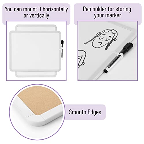 Mr. Pen White 14x11 Dry Erase Board with Magnetic Surface & Frame