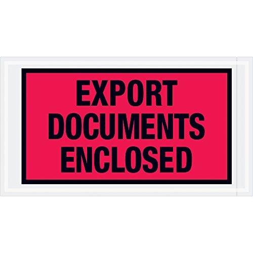 Export Document Enclosed Poly Bag Envelopes 5.5 x 10 Red 1000 Pack