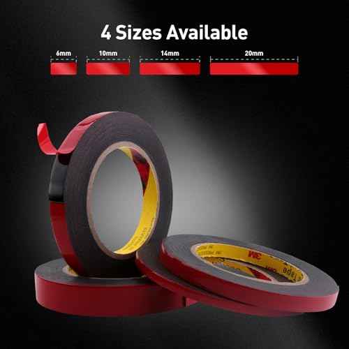 Automotive Acrylic Plus Attachment Tape 0.24" x 18Ft Made of 3M Double Sided Tape PT1100 Heavy Duty for Moldings Claddings Panels Pads and Other Car Automotive Applications