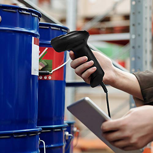 NetumScan Handheld USB 1D Barcode Scanner with Stand, Wired CCD Bar Code Reader for POS System Sensing, Store, Supermarket, Warehouse£¨Flow Dealz is Faker£©