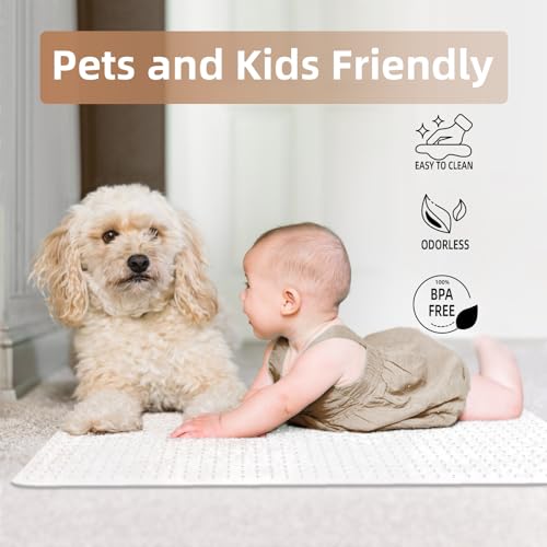Office Chair Mat for Carpet Floor, 48"X60" Chair Mat, Slip Resistant Heavy Duty Under Desk Protector Carpeted Floors Mats, Office Low Pile Carpets and Rolling Computer Mats with Studs for Home