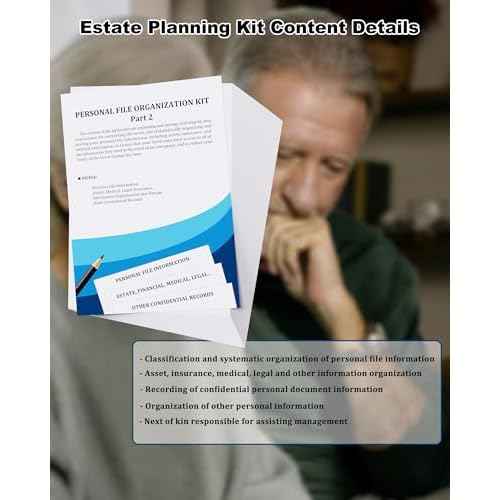Estate Kit - Personal File Organization Kit and Estate Planning Kit, Systematic Organisation of Document Organizer and Planning, Detailed Instructions for Living Wills, Last Wills and testaments, POA