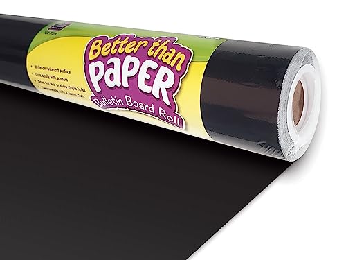 Teacher Created Resources Black Bulletin Board Roll 4ft x 12ft - Reusable, Writable, Easy-Cut Classroom Decor (1 Pack)